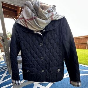 BURBERRY BRIT Quilted Jacket Black Size Small